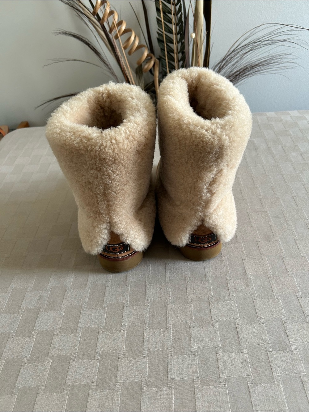 Ugg Camel Tan Suede Maylin Mid Calf Boots - Picture 5 of 11